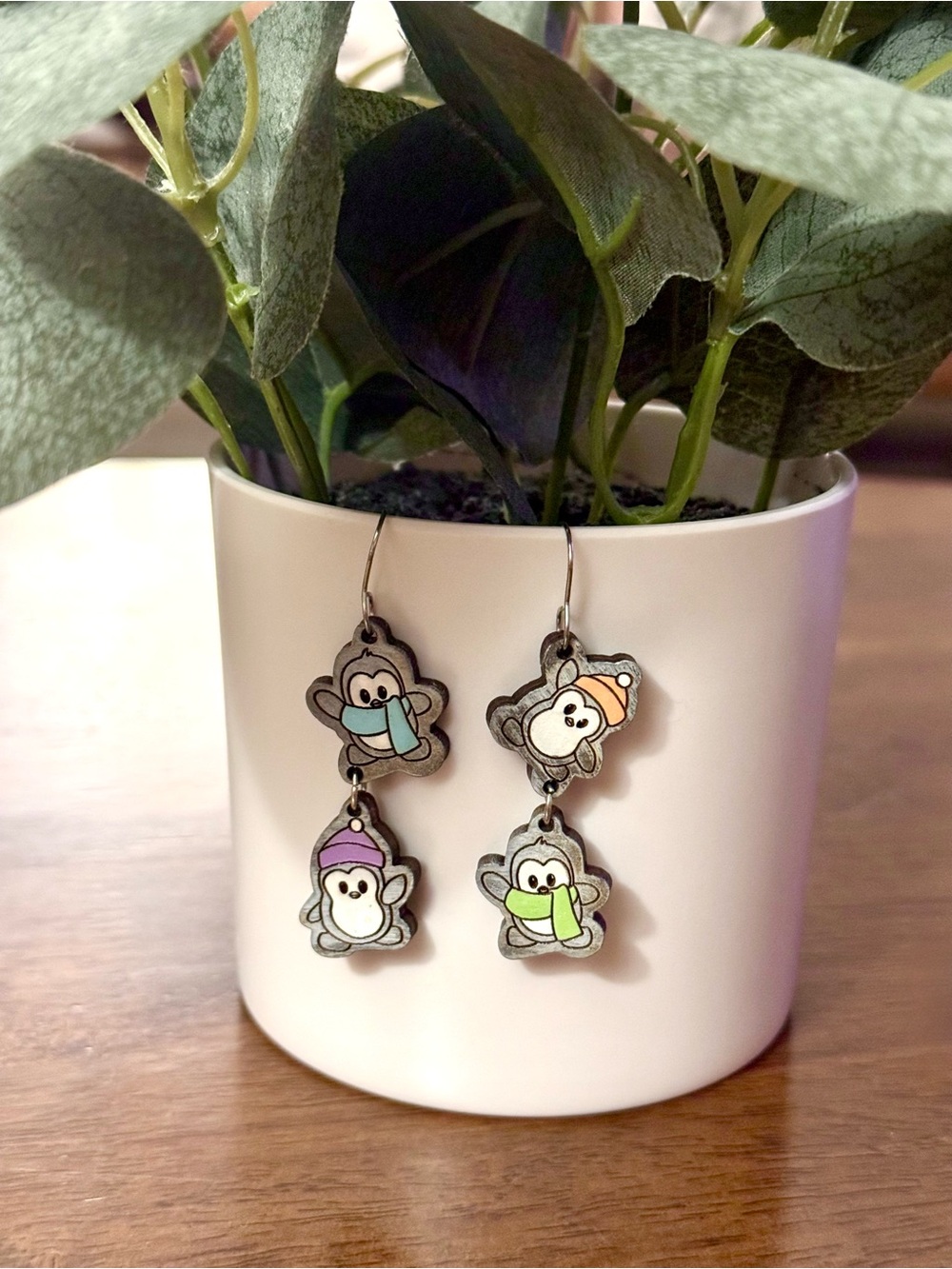 Cute Penguin Earrings - Assorted Pastel Colors